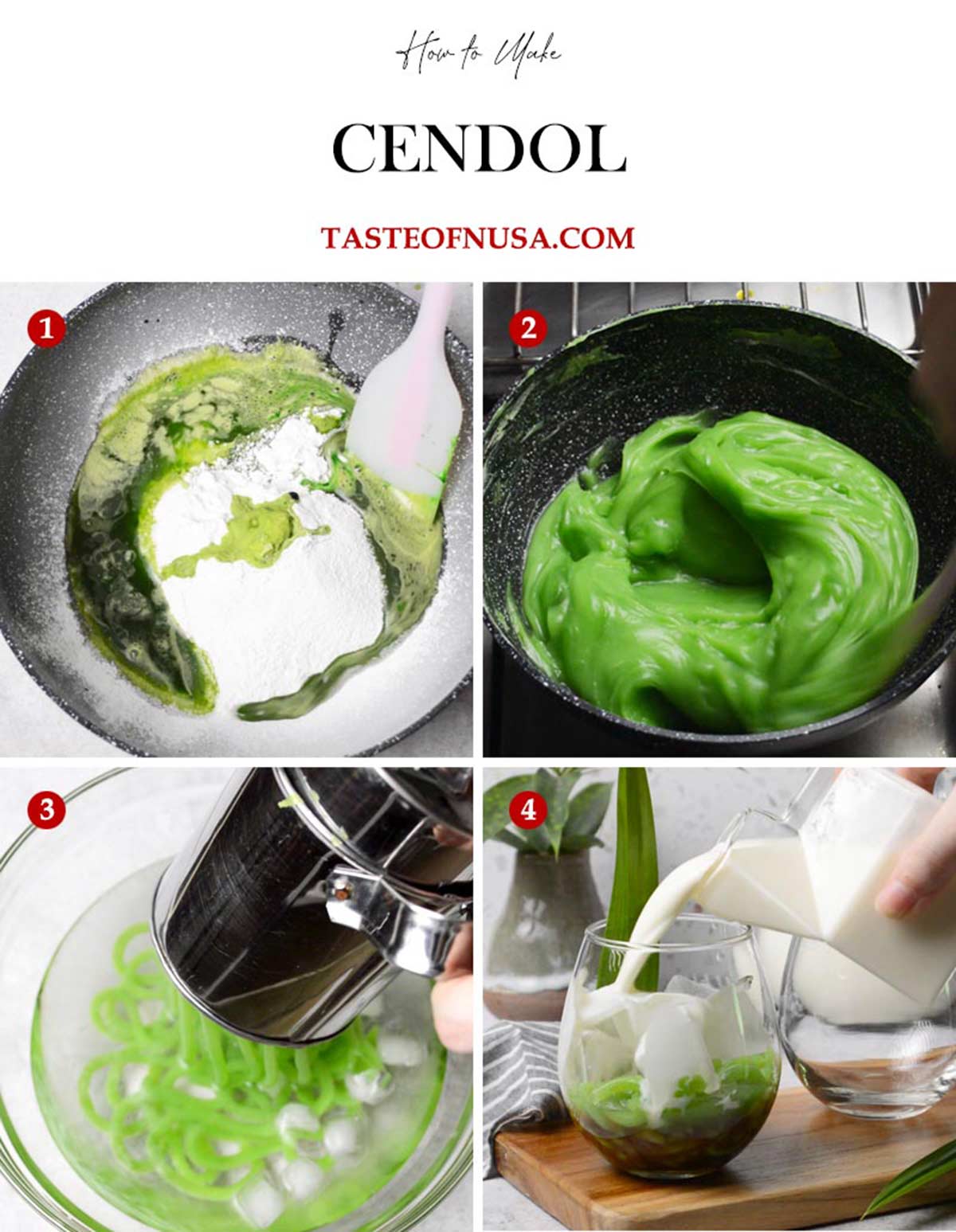 how to make cendol