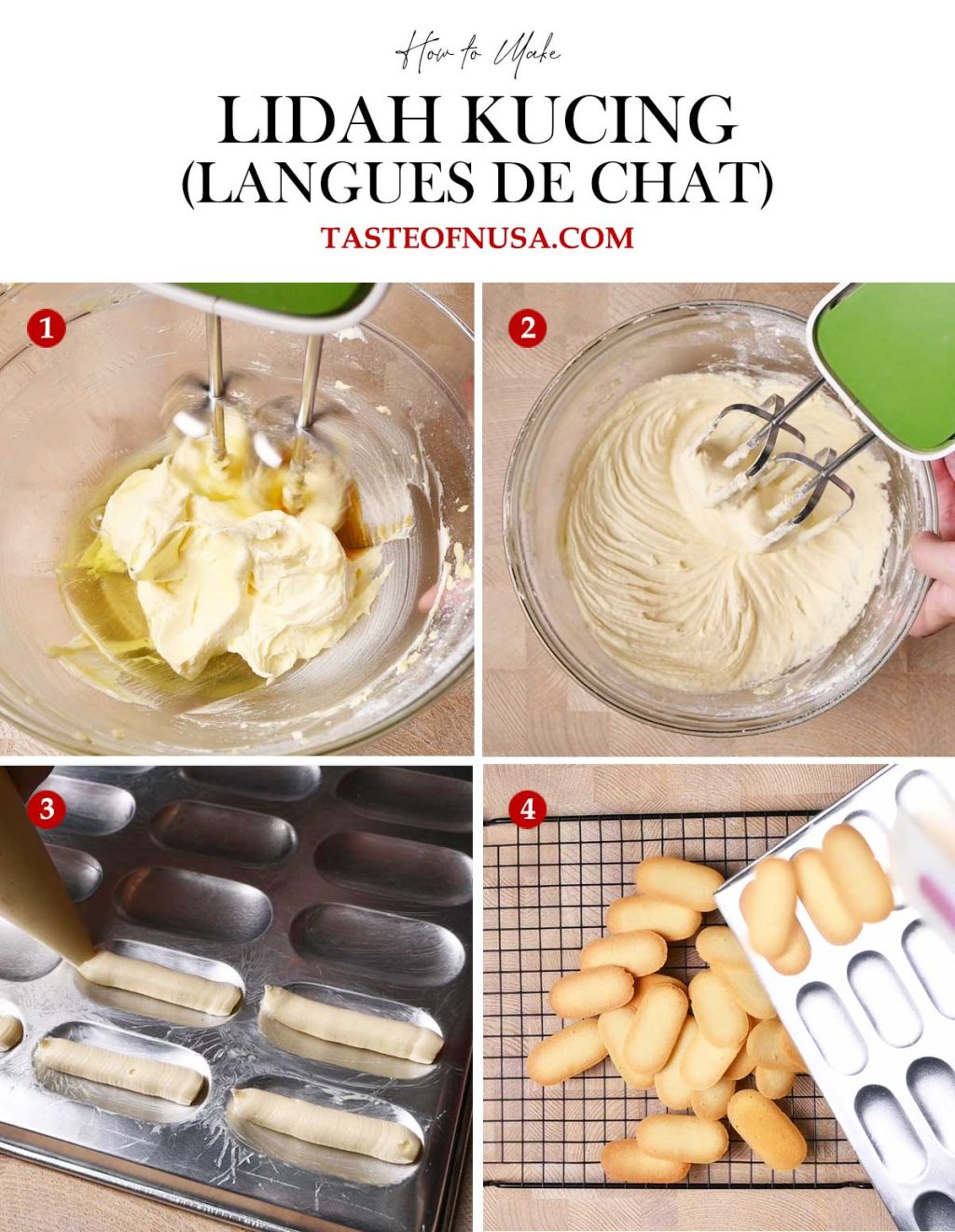 how to make kue lidah kucing (langues de chat or cat tongue cookies)