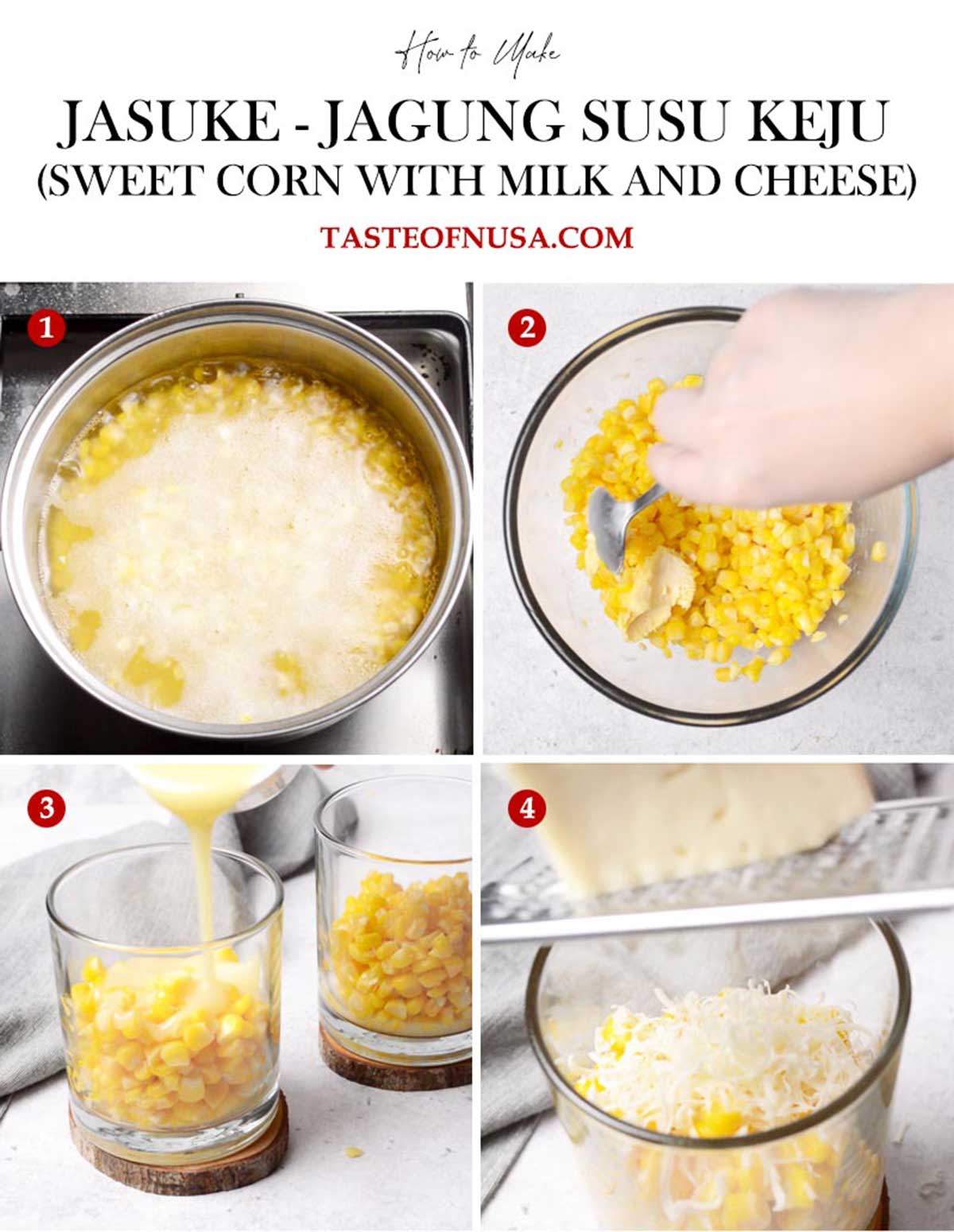 how to make jasuke jagung susu keju (sweet corn with condensed milk and cheese)