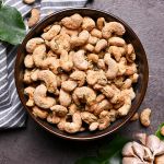 fried cashews with kaffir lime leaves