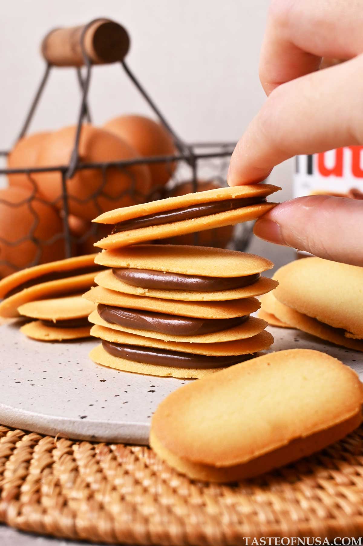 lidah kucing nutella (langues de chat/cat tongue cookies)