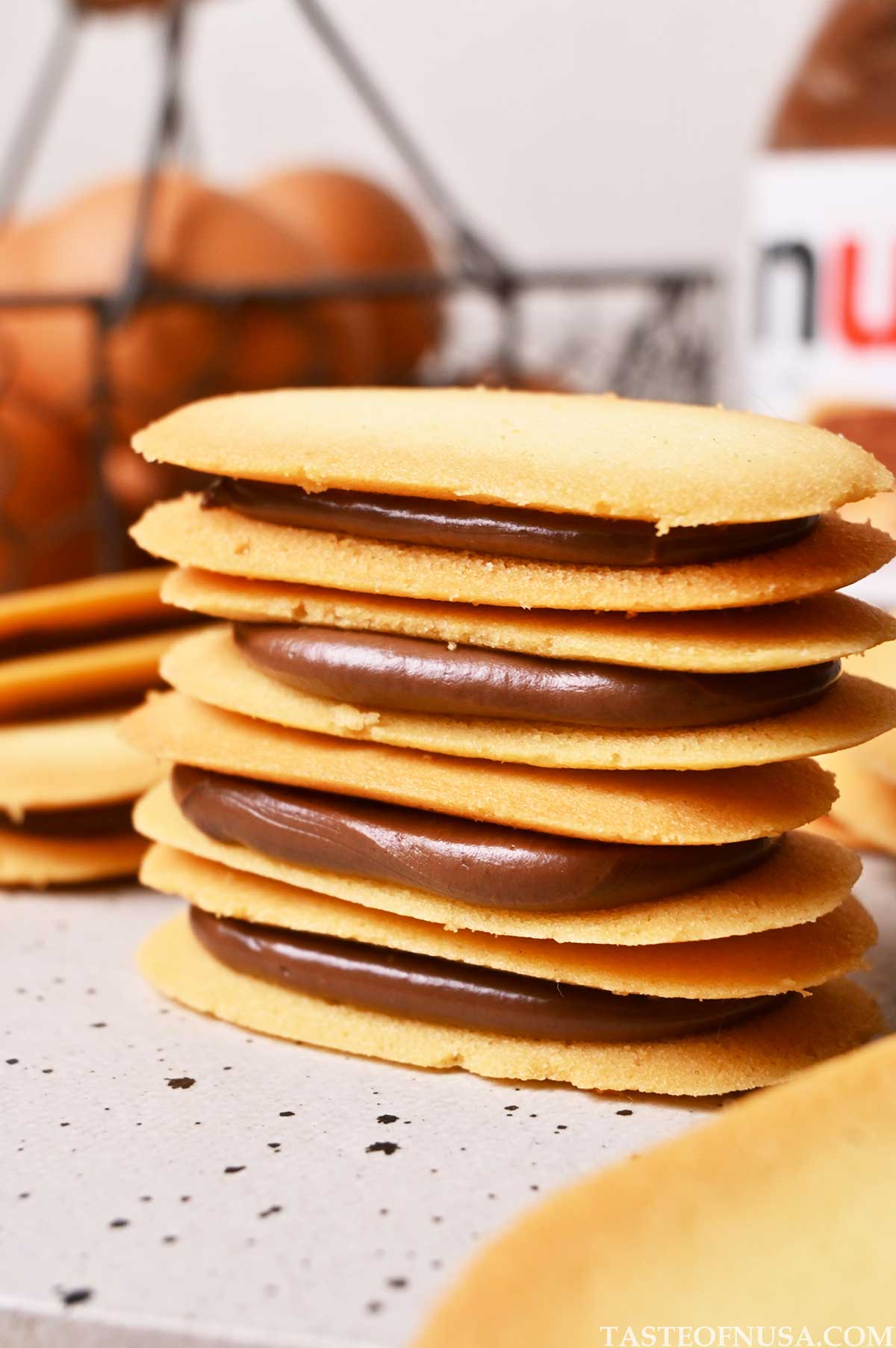 lidah kucing nutella (langues de chat/cat tongue cookies)